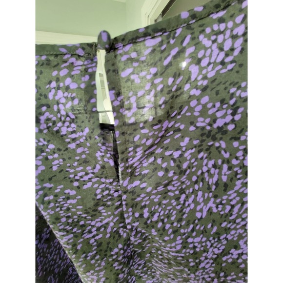 Terra & Sky Purple Black Flutter Sleeve Blouse sz 0X 14 - Picture 5 of 7